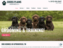 Tablet Screenshot of crossplainskennels.com